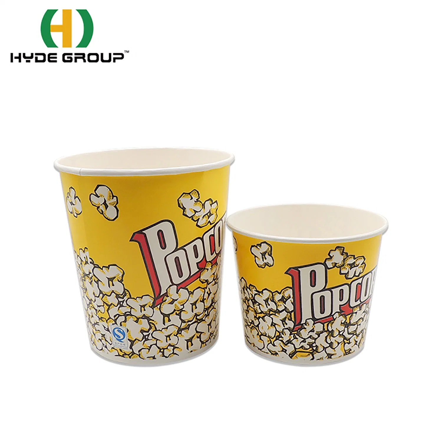 Food Grade 32oz 46oz 64oz 85oz 130oz Disposable Custom Printed Popcorn Paper Cup Bucket