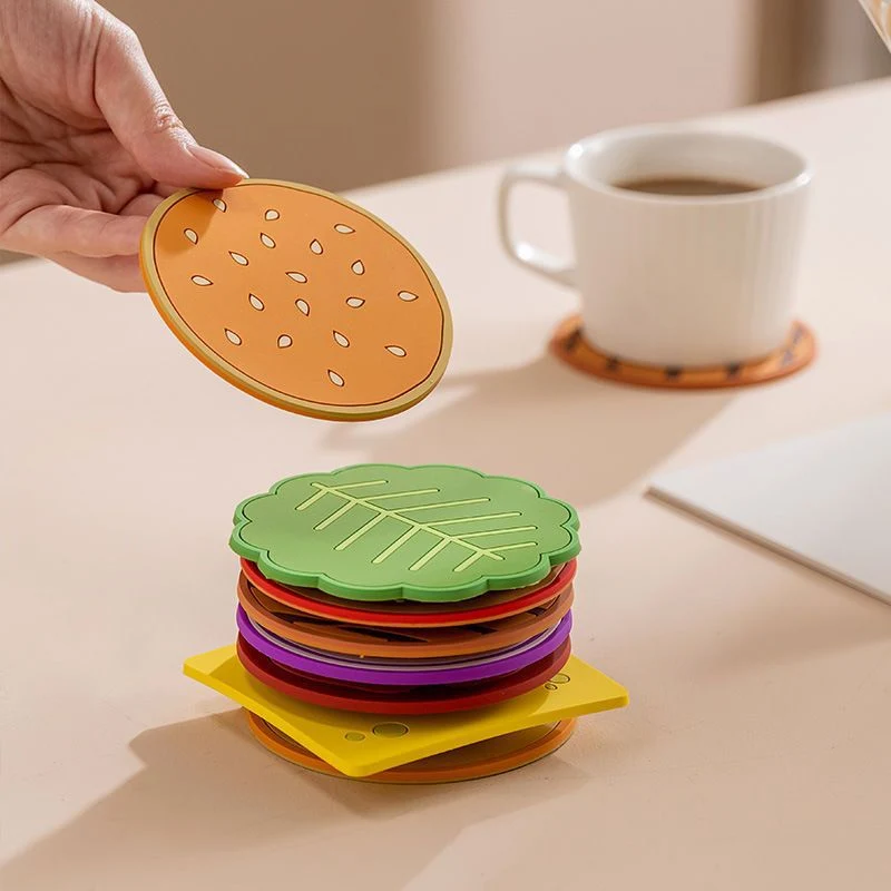 Silicone Homeware Coasters Set Non-Slip Table Coasters for Drinks