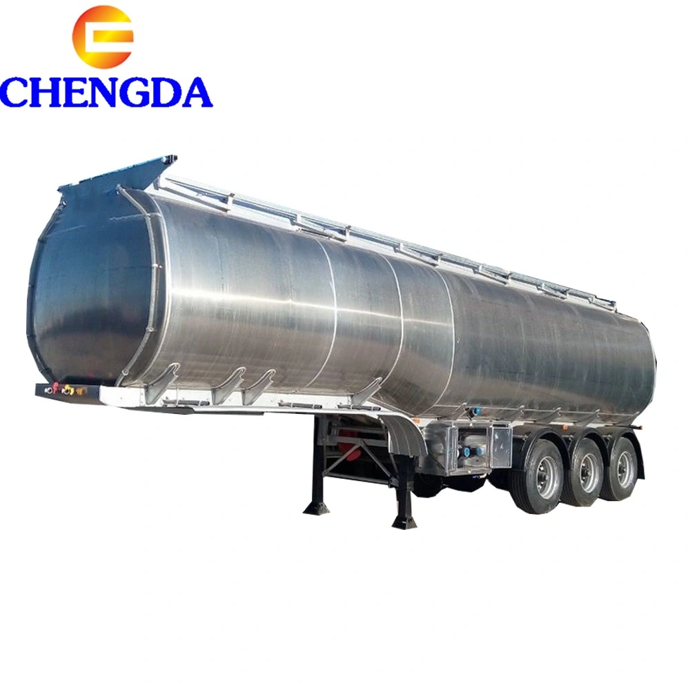 Eje 3 Tráiler cisterna de combustible de aluminio espejo