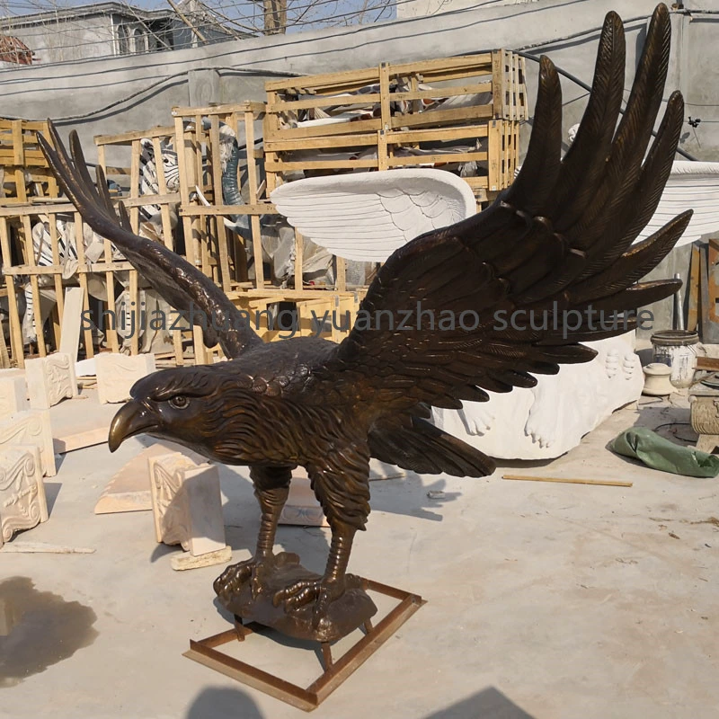 Garden Large Bronze Sculpture of Spreading Wings Eagle Statue