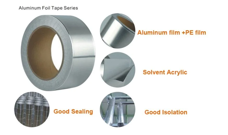 Protection Mesh Grid Reinforced Glass Cloth Solvent Glue Aluminum Foil Adhesive Tape