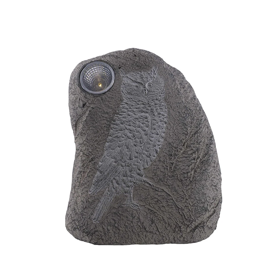 Customized Natural Hand Carving Rock Stone Owl Shape Souvenir Boulder Statues for Outdoor Villa Home Garden Park Yard Decor