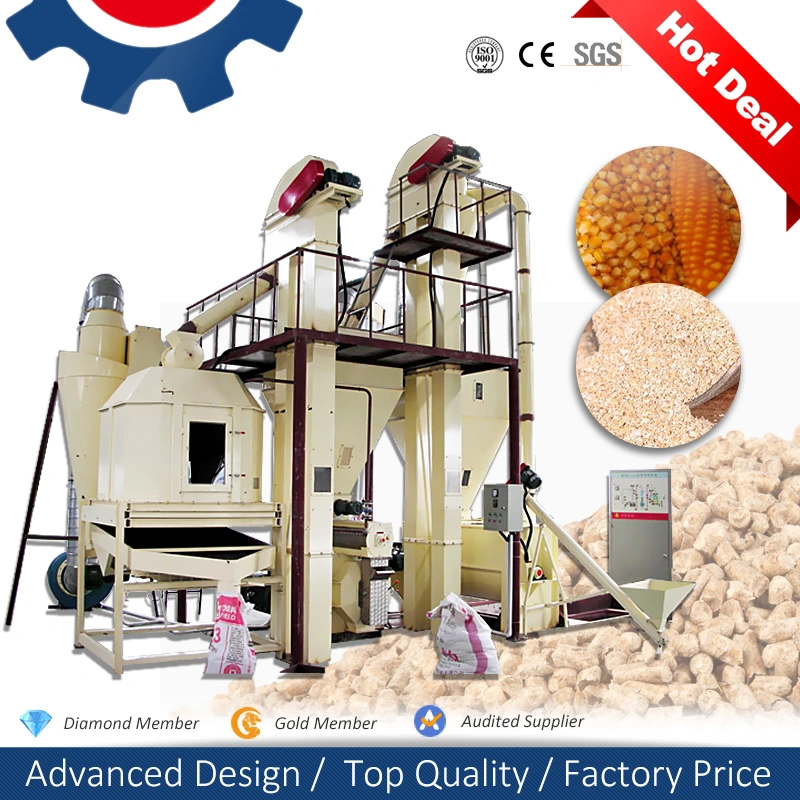 2021hotsale Complete Plant Industrial Large Scale Animal Livestock Cattle Pig Chicken Poultry Feed Pellet Production Line for Processing Making Grass Hay Fodder