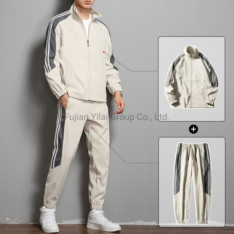 Stripe Custom Running Jacket Zip up Sweatsuit Mens Hoodies Winter Sports Wear Training&Jogging Wear Sportswear