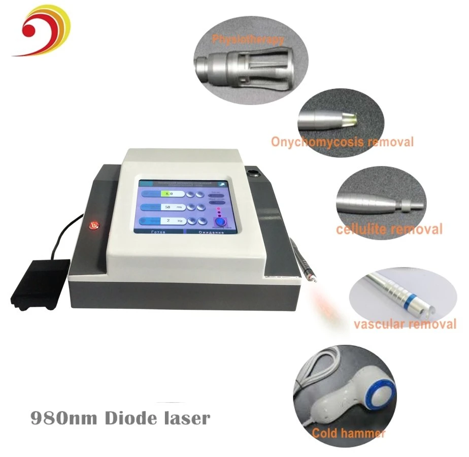 4 in 1 Spider Vein Removal Pen / 980nm Diode Laser Onychomycosis Nail Fungus / Physical Therapy Slimming Beauty Equipment