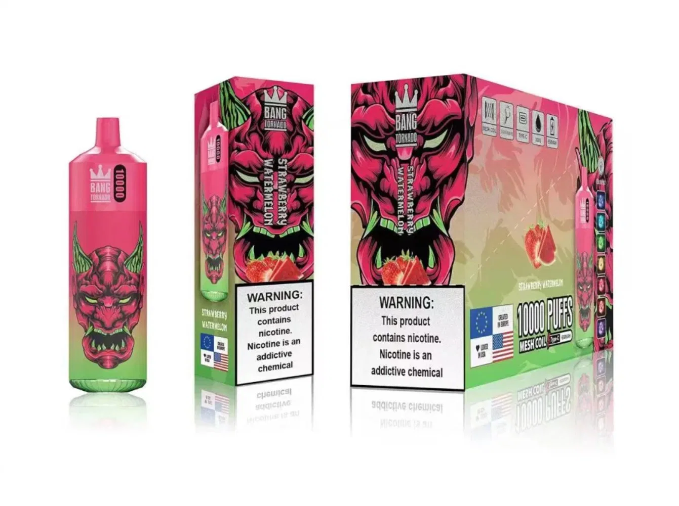 Tornado puff 7000 9000 12000 Atacado descartável Pape Bang King Recarga do vaporizador XXL Box e cigarro 0% 2% 3% 5% Mola de caneta de bobina de malha, barra de sopro Bang puff, 12K