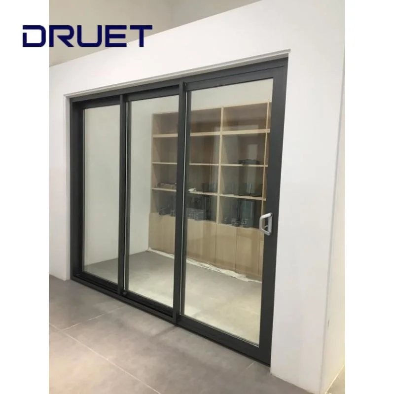 Laminated Glass Electric Control Automatic Sliding Door with German Lock