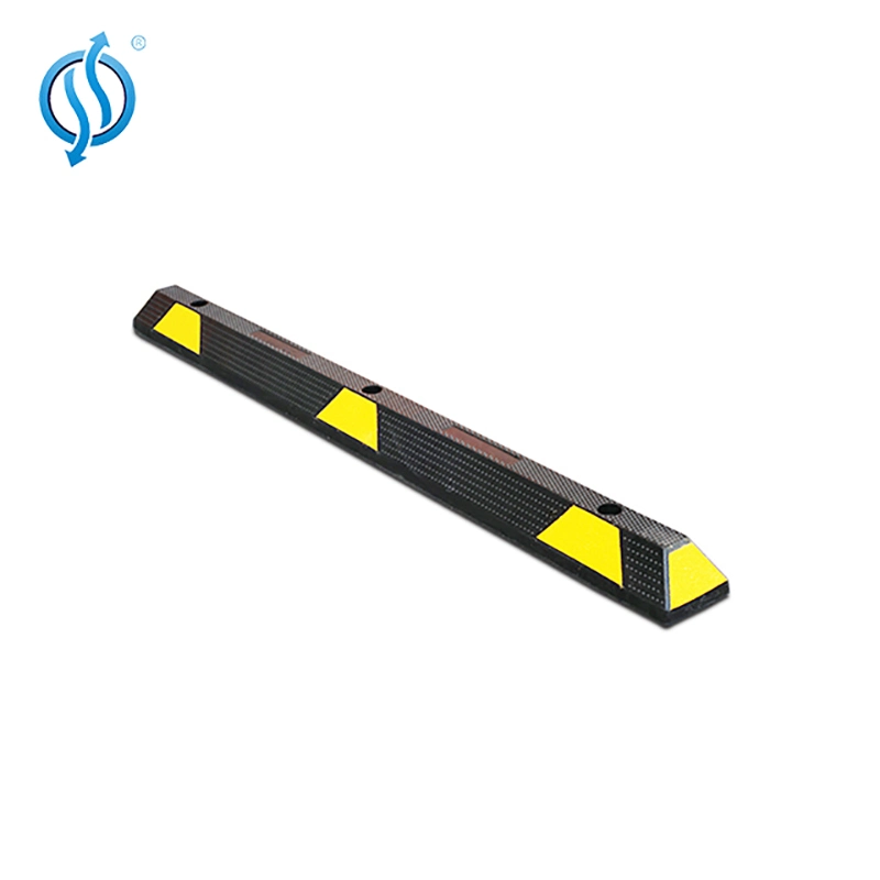 Rubber Parking Block Wheel Stopper with Yellow Reflective