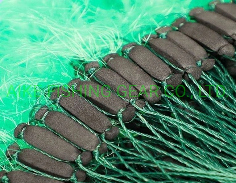 Big Float Green Fishing Nylon Monofilament Three Layer Gill Nets