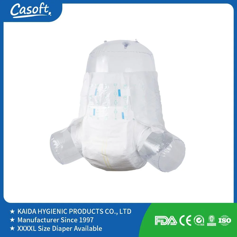 New Professional Medical Quick Dry Fluff Pulp Adult Diapers Incontinence White or Printed Casoft Adult Diaper with Velcro