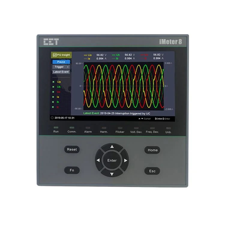 IMeter 8 Klasse 0,2s Dreiphasen-Analysator für erweiterte Netzqualität Spannung kWh Monitor mit RS-485 und zwei Ethernet-Ports