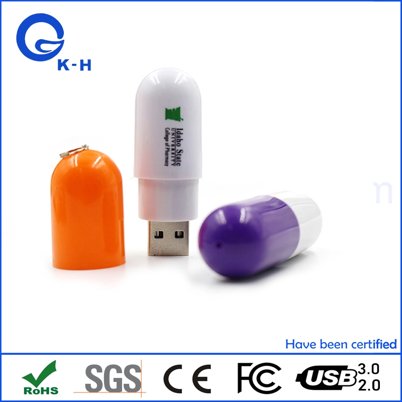 Plastic Capsule Pill U Disk Flash Memory 8GB 16GB 32GB