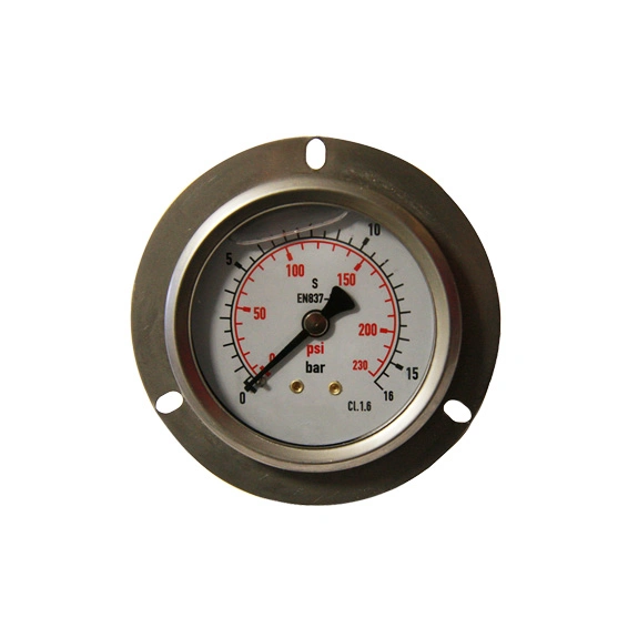 2.5inch-63mm Liquid Filled Pressure Gauge Front with Flange