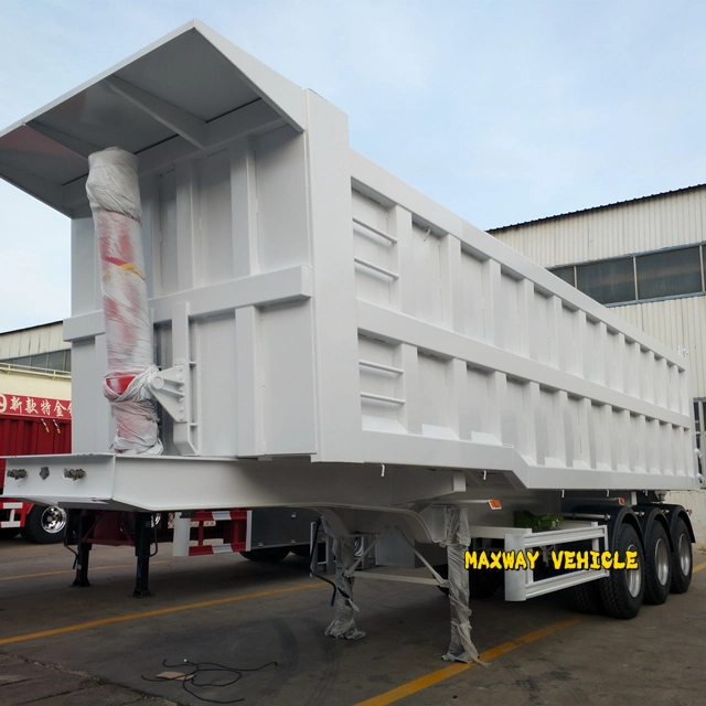 Cilindro Hidráulico de Serviço Pesado 3 Eixo 40 60 Ton Reboques agrícolas reboque de descarga da caixa de carga lateral para venda