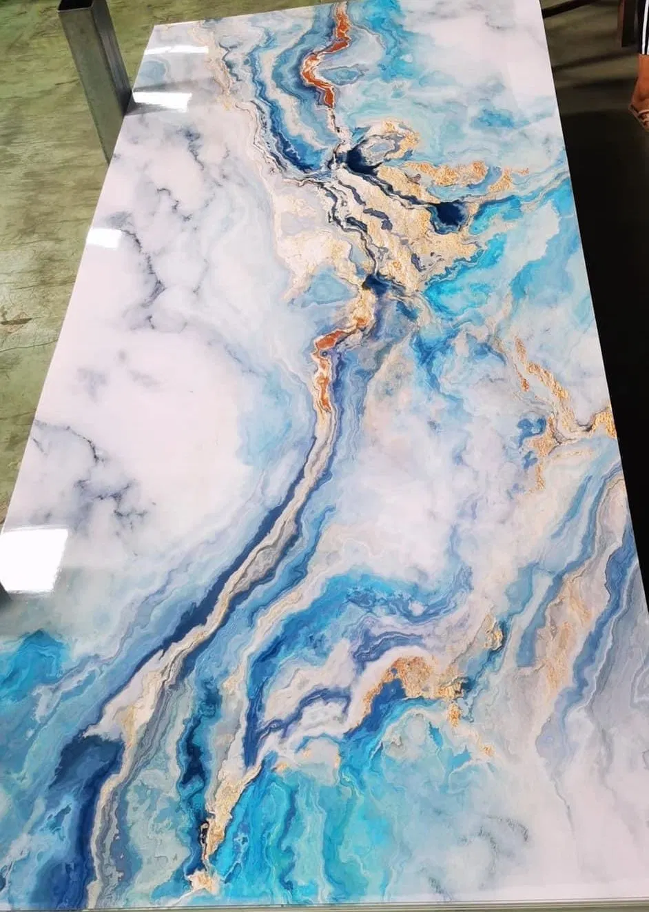 High Glossy Coating PVC Marble Panels UV Plastic Marble Wall Board Waterproof Wall Panel UV Marble Sheet