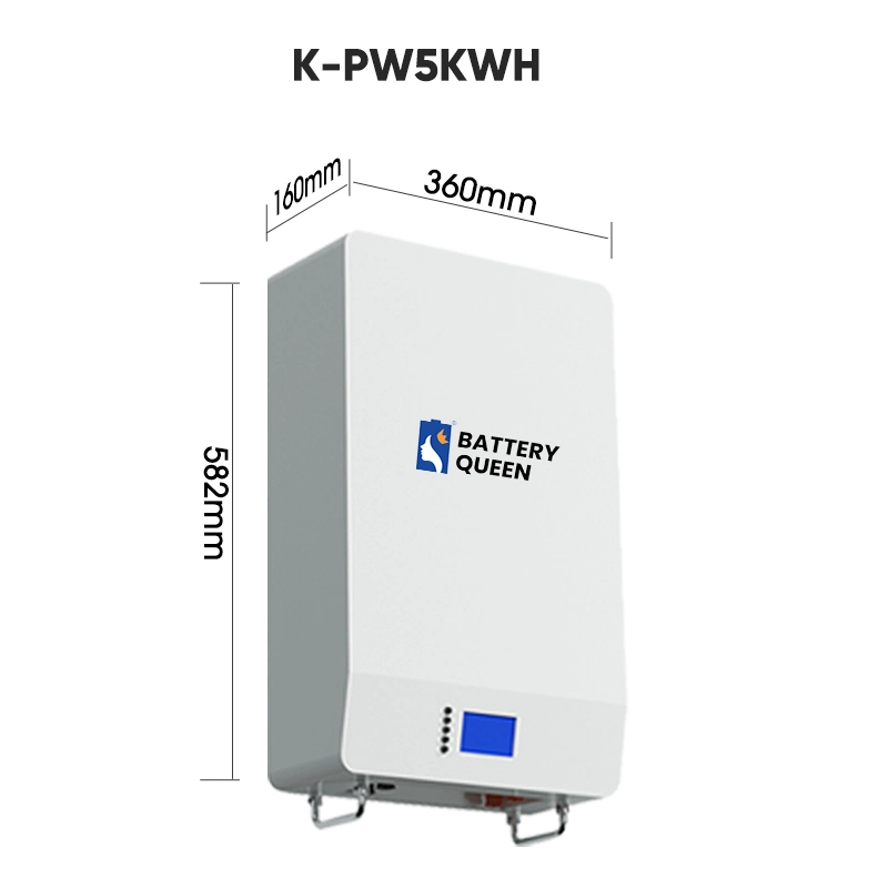 Battery Queen King Wall Mounted A Grade Power Wall 48V 100ah 200ah 5kwh-80kwh Solar Energy Storage Backup Power