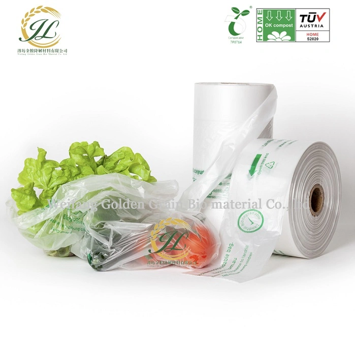 PLA/Pbat Compostable Produce Food Bags Corn Starch Biodegradable Bag for Vegetables & Fruits