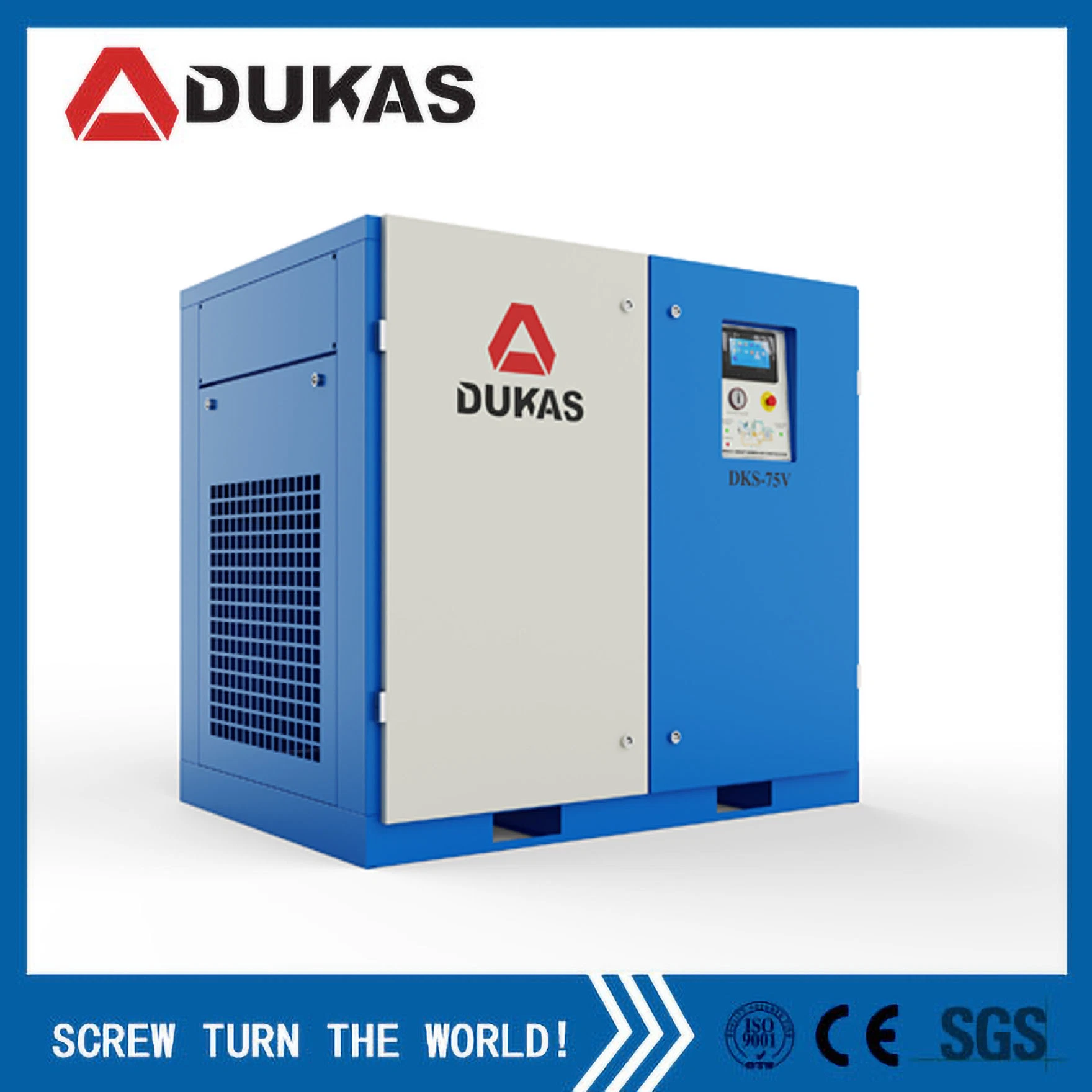 OEM Dukas 10HP-300HP Compressor de ar de parafuso rotativo economizador de energia de tensão 220V/380V/400V/415V/380V/440V/460V com CE ISO.