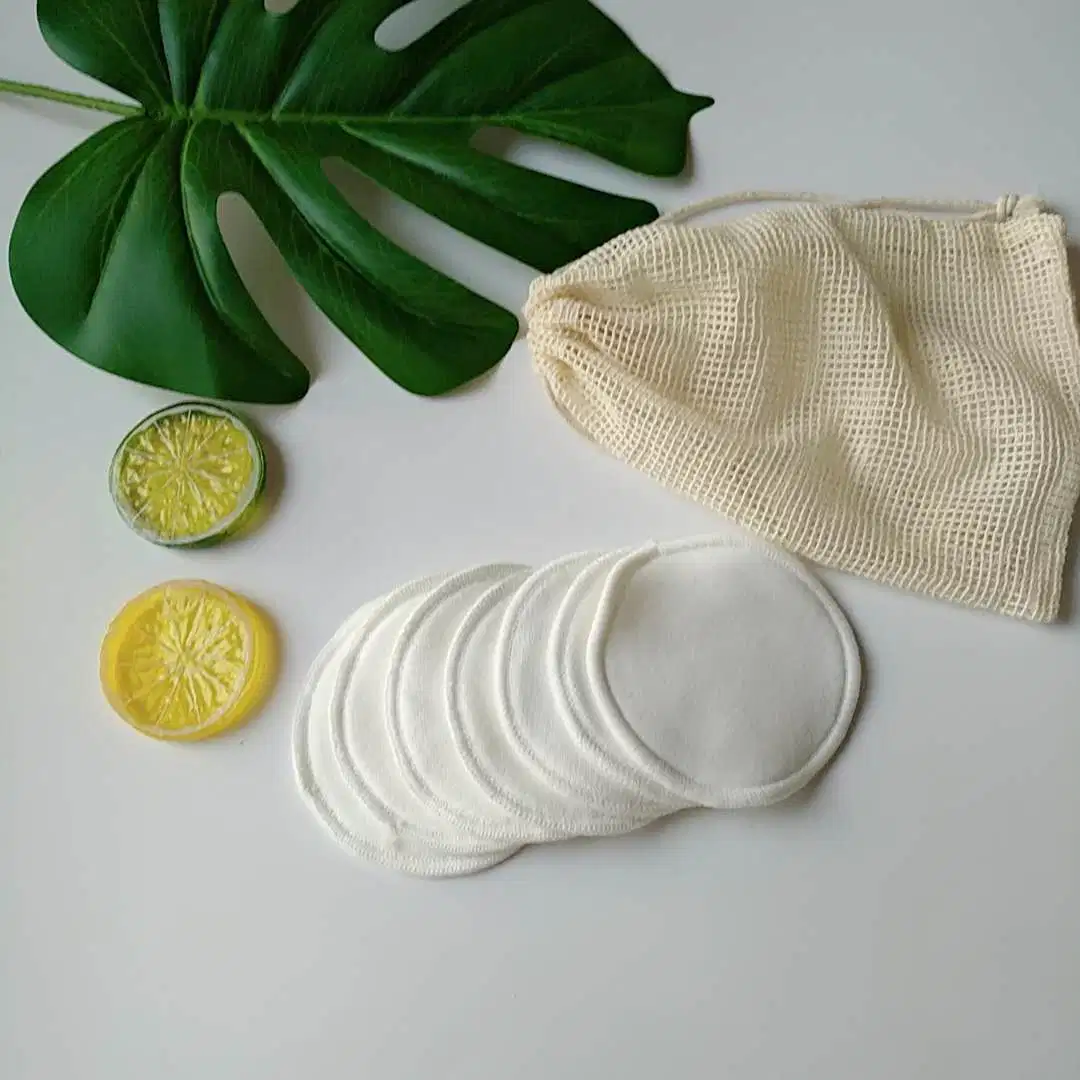 Reusable Makeup Remover Pads Bamboo Cotton Pads Eco Friendly Gifts 16 Pads and 1 Bonus Nail Pad Packing in Laundry Bag