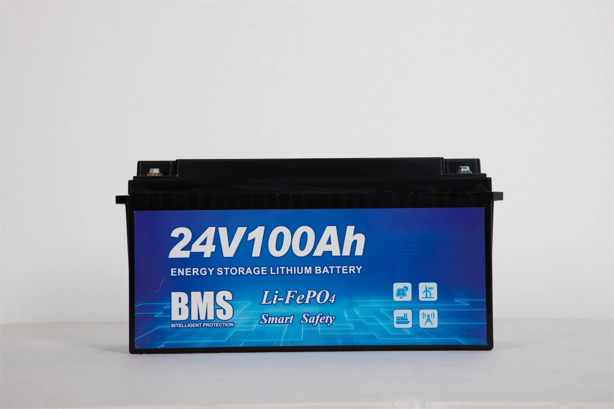 Bateria de lítio recarregável LiFePO4, bateria de 12 V, 24 V, 48 V, Li Iões de lítio/LPF lítio