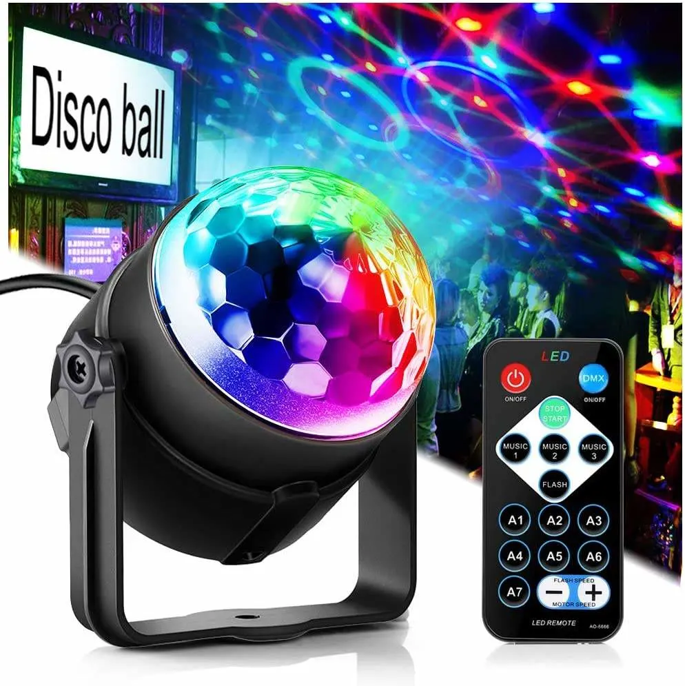 Club 7 Modes Disco LED Light for Home Room Dance Parties Birthday Karaoke Halloween Xmas LED Light