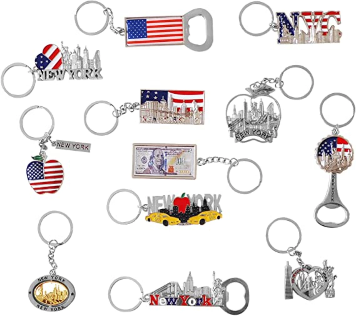 Wholesale/Supplier Promotion Gift Ny Landmark Enamel Colorful Printing Bottle Opener Landscape Keychain