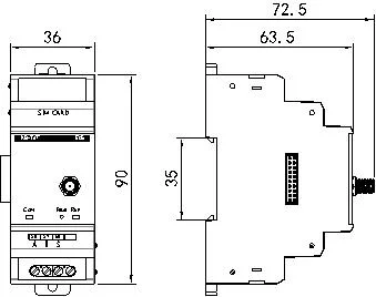 Ec6 GPRS Industrial Modbus-RTU Monitoring Value Display Wireless Transmission Wireless Data Connectivity Communication Module