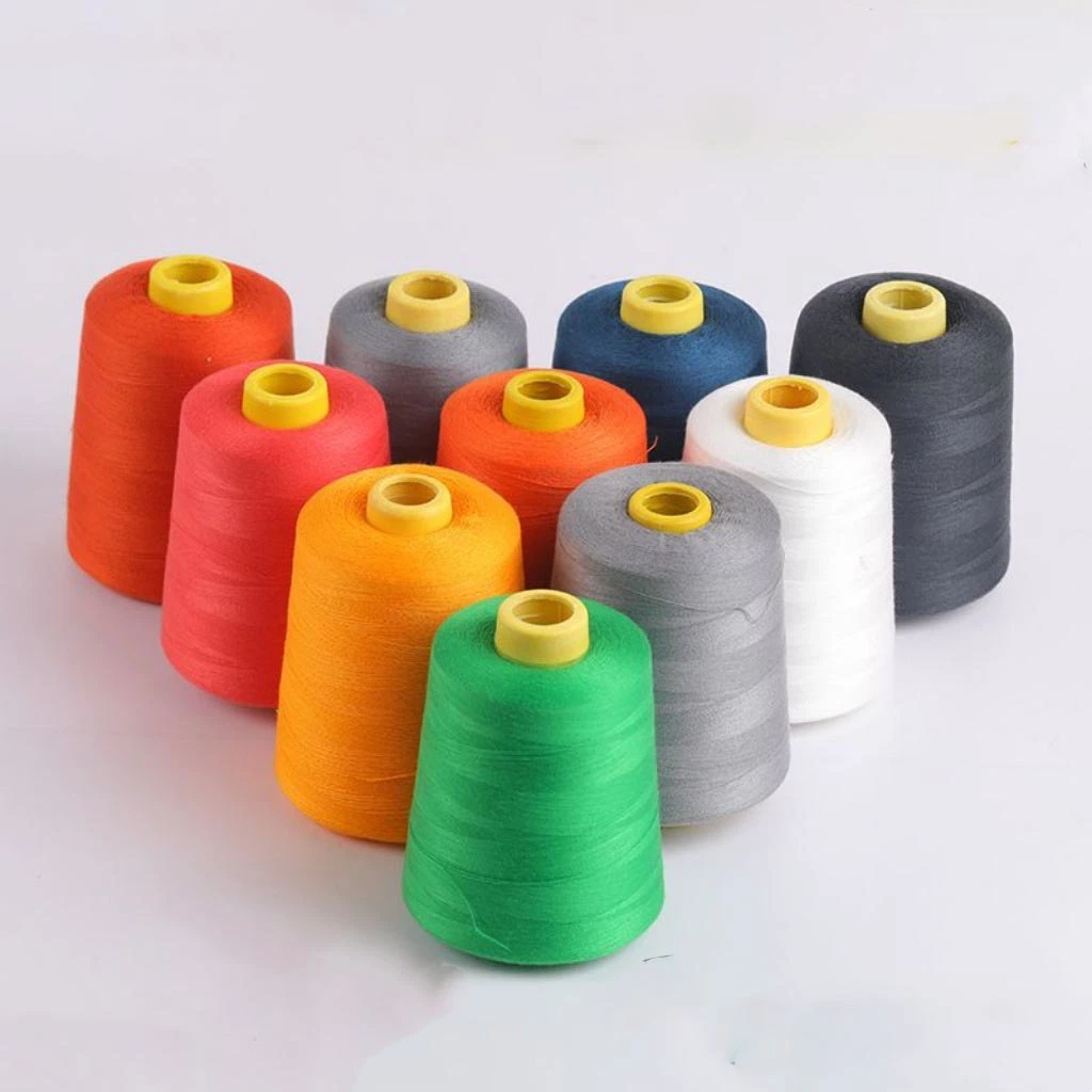 Factory Low Price 100% Spun Polyester Thread Sewing 40/2 5000y for Quality Clothes, Bags, Home Textiles