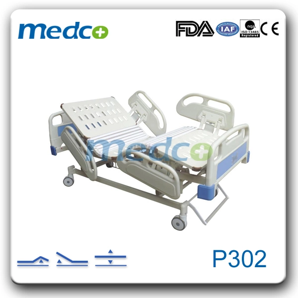 Three Functions Hospital Bed Furniture, Adjustable Electric Hospital Patient Bed