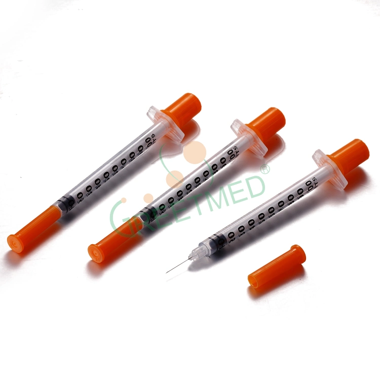 CE ISO الصين المعتمدة يعقم حقنة الأنسولين للاستعمال المفرد القابلة للاستخدام مرة واحدة