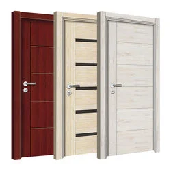 Promotion Commercial Building Apartment House Room Interior MDF Door Flush Series Wood Veneer MDF Wooden Door