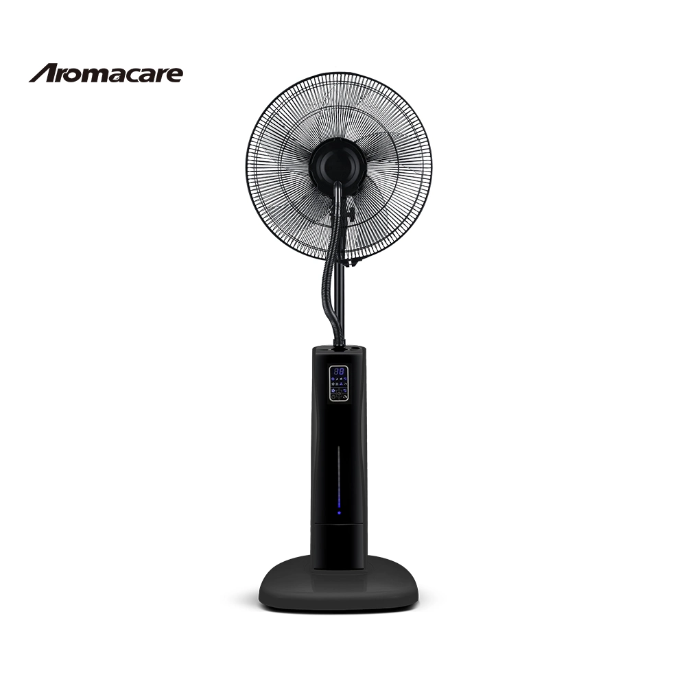 Aromacare 40cm LED Display agua fría refrigeración niebla spray Ventilador Ventilador de niebla de aire de 5 hojas con mando a distancia