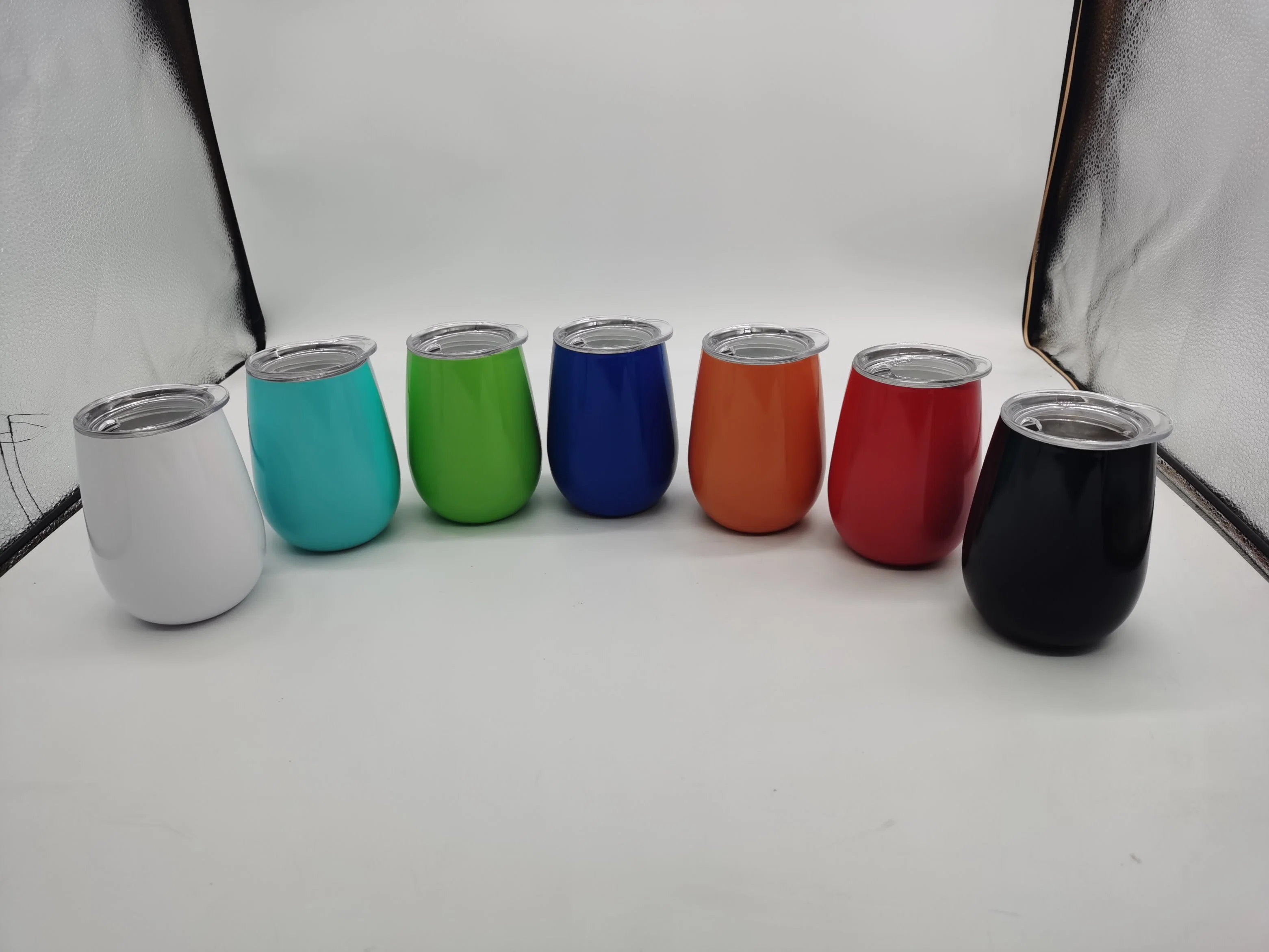 12oz Insualed Vacuum Wine Cup with Color and You Logo