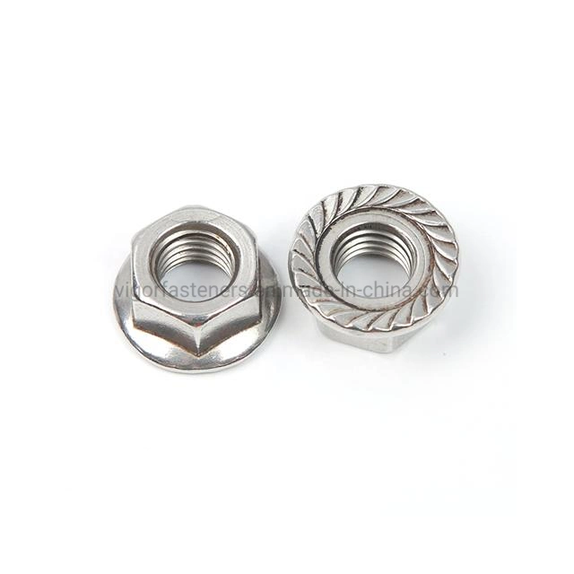 Auto Parts Stainless Steel/Carbon Steel Hex Flange Nuts for Motorcycle Accessories