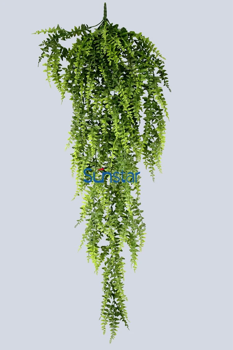 Anti UV Resistant Hanging Fern Bush Artificial Plant for Home Decoration Indoor and Outdoor (48961)