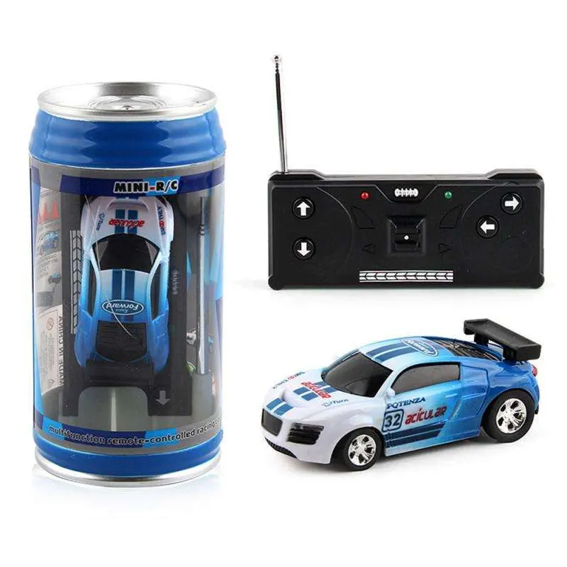 Multicolor Pocket Coke Can Mini RC Radio Remote Control Micro Hobby Speed Vehicle with LED Lingts Toy Gift Racing Car