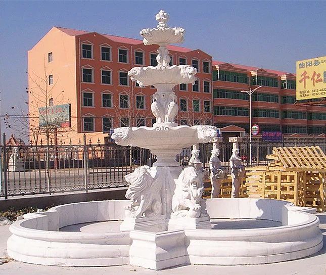 Garten Stein Produkte Große Schnitzerei White Marble Lady Wasserbrunnen