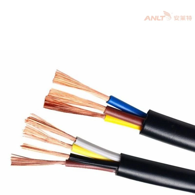 Multi Conductor Flexible Cable 3 Core Black Electrical PVC Wire Power Cable