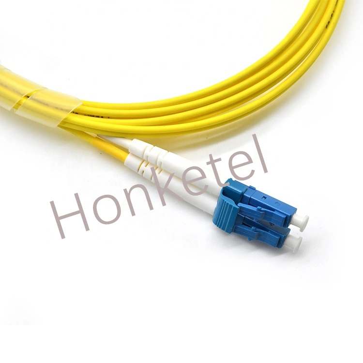 Fabricante China LC/UPC-LC/UPC de 3m Duplex Monomodo Cable de conexión puente amarillo latiguillo de fibra óptica