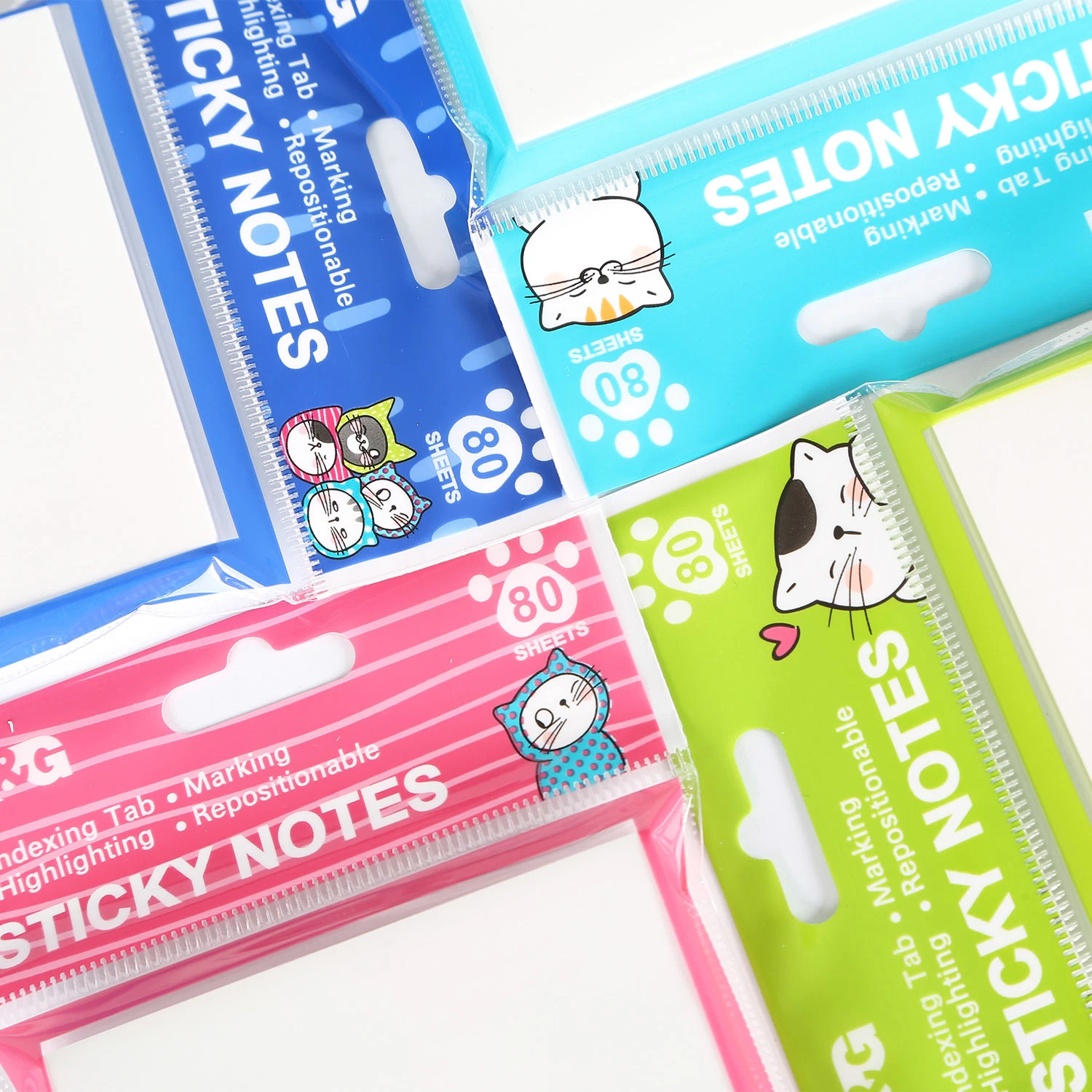 100 Sheets Colorful Print Cute Sticky Notes Cute Memo Pads Sticky