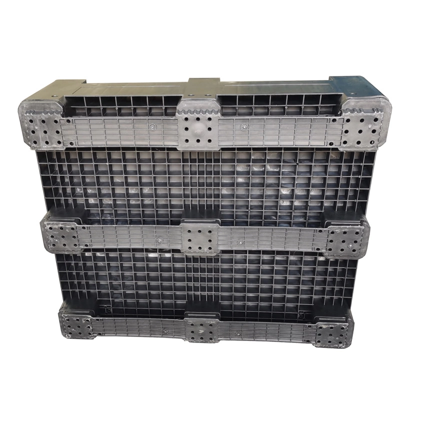 Foldable Collapsible Heavy Duty Logistics Storage Turnover Plastic Box Customized Lids and Wheels Warehouse Use