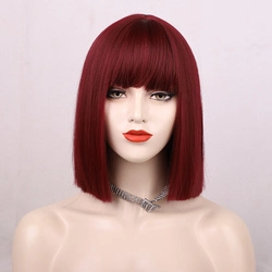 Straight Hairstyle 12 Inch Short Bob 100% Remy Lace Front Wigs Human Hair