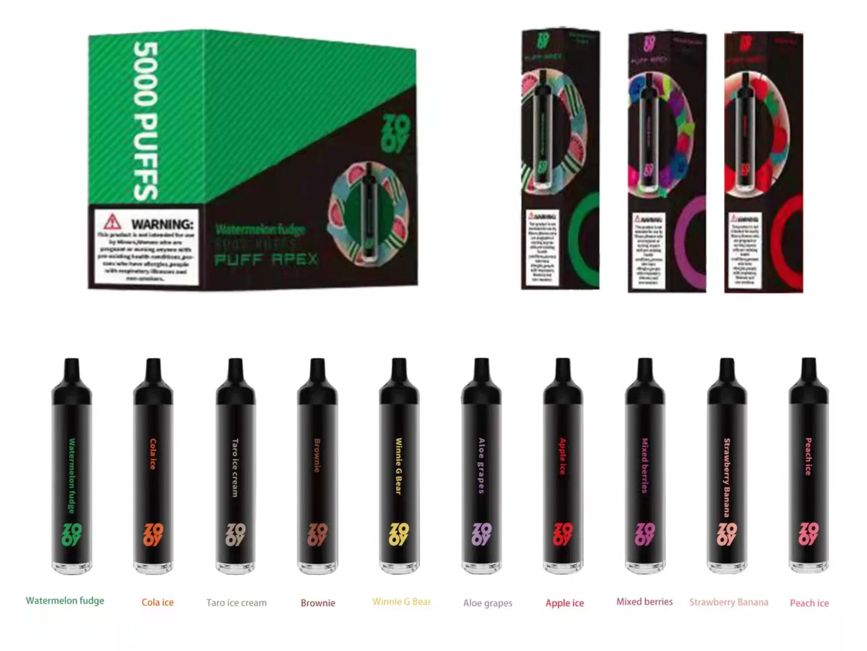 Disposable/Chargeable E Cigarettes Original Zooy Apex 5000 Puffs Vapes Pen Puffbar 5000 Puffs 5000 Desechables Savage Vape Factory Price Puff 5000 Disposable/Chargeable Vape Pen