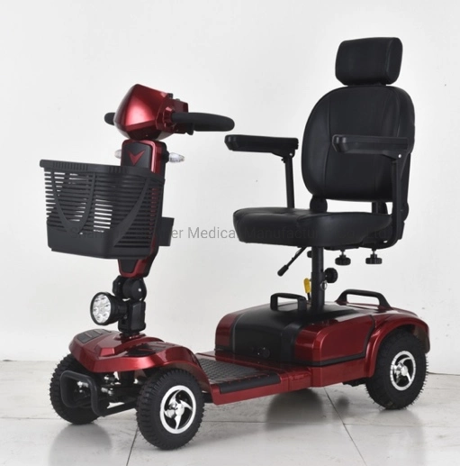 Approved High-Quality Handicapped Four Wheels Electric Mobility Scooter for Elderly and Adult