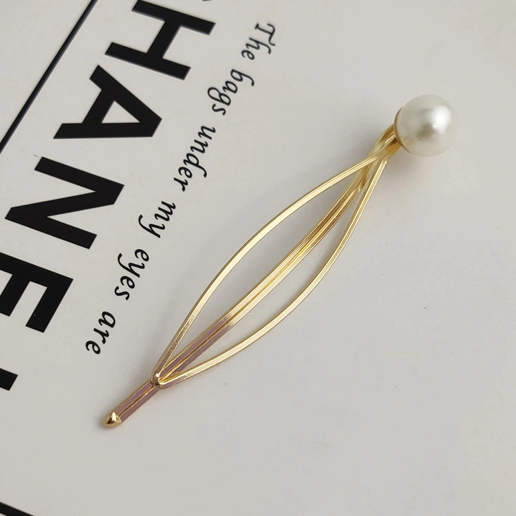 Dainty Pearl Geometric Hairpin Hair Clip Clamps Accessories