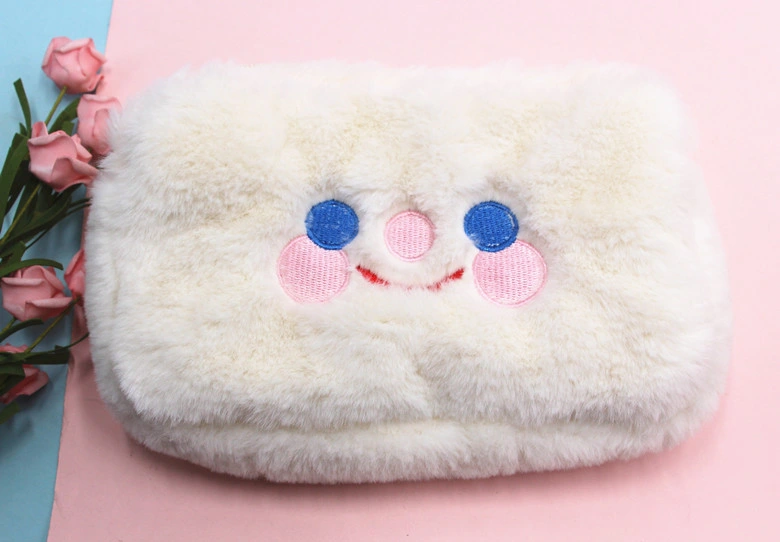 Nouveau simple et charmant sourire d'ours en peluche Ins nuages se laver les mains un sac de stockage Sac cosmétique