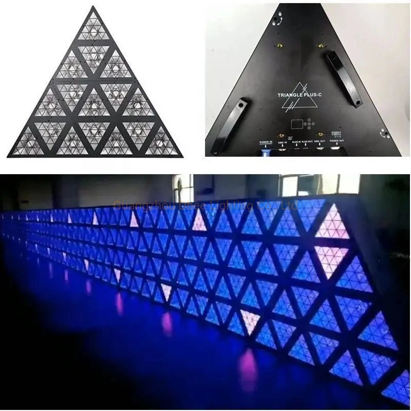 Nouvel équipement DJ Lumières d'effet triangulaire à LED 16X10W, éclairage de scène de lavage matriciel RVB avec arrière-plan.