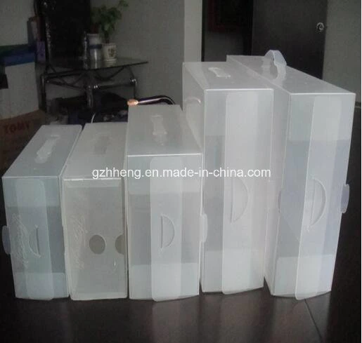 Competitive Manufacturer Screen Printing Clear Plastic Gift Box for Display  with handle (HH08)