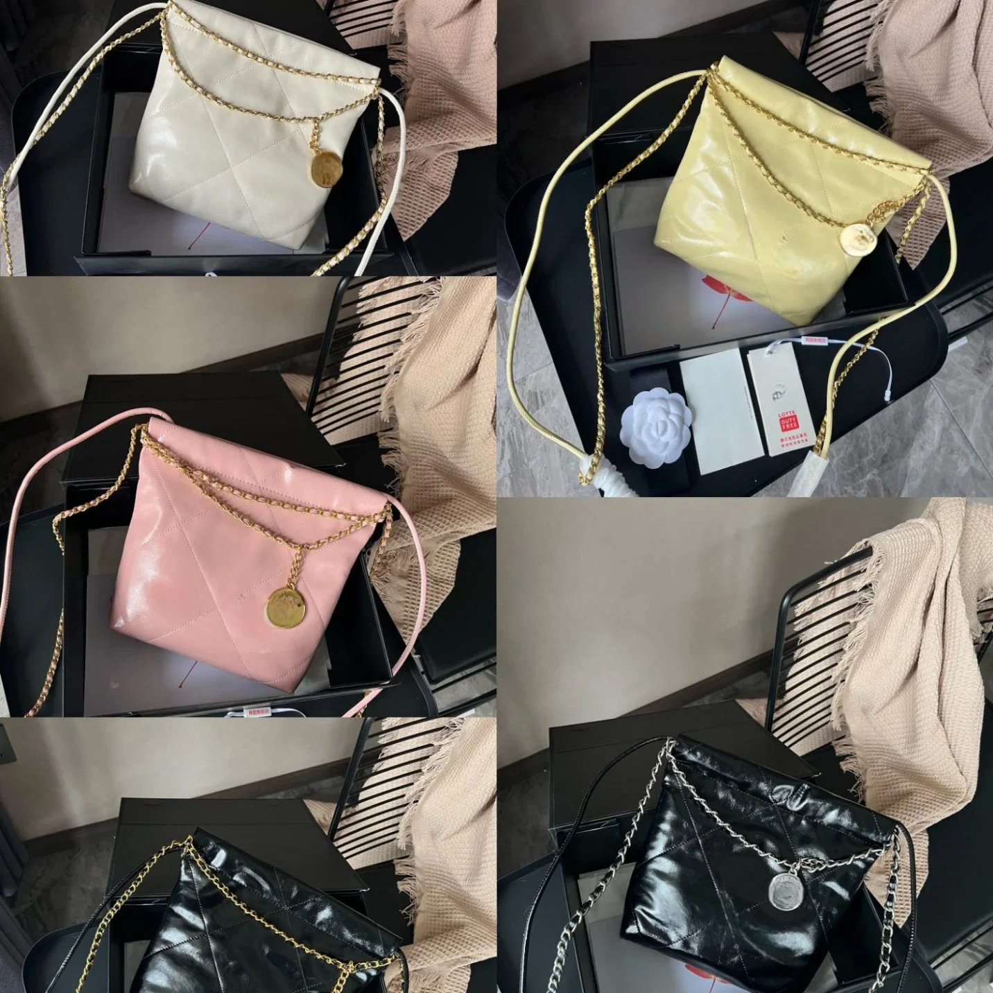 Pink and Red Collection Shop Women's Classic Designer Replicas Women's Bag Backpack Crossbody Bag Mini Caviar Sheepskin Wholesale/Supplier Replicas Genuine Leather Bags