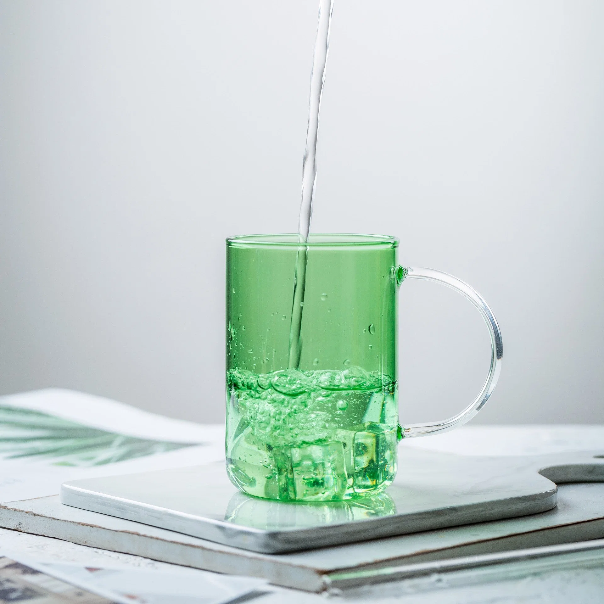 300ml 400ml de lait de consommation à double paroi en verre de café tasse de thé